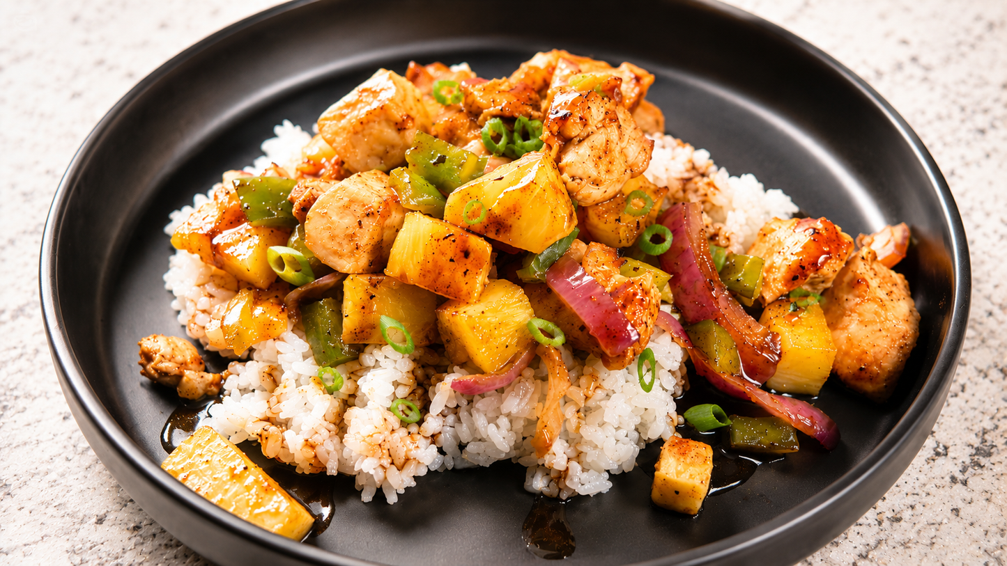 Sheet Pan Hawaiian BBQ Chicken