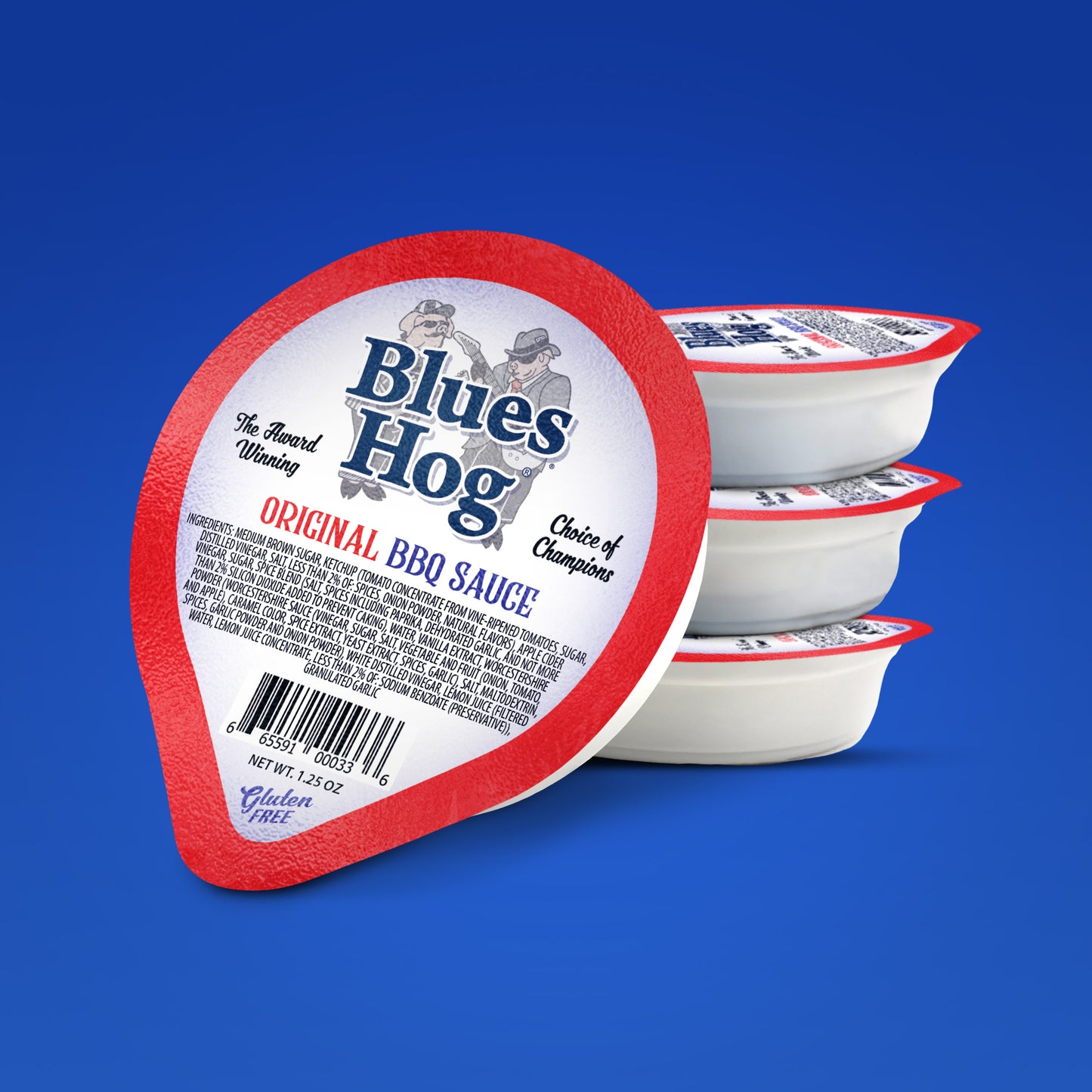 Sauce Foil Cups 1.25 oz.  Bulk Case (80 ct.) - Blues Hog