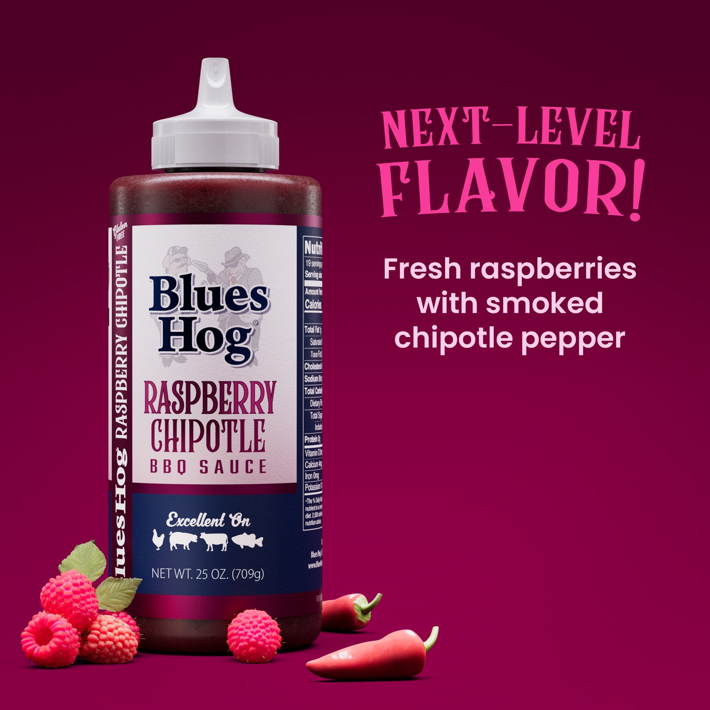 Raspberry Chipotle BBQ Sauce - Blues Hog