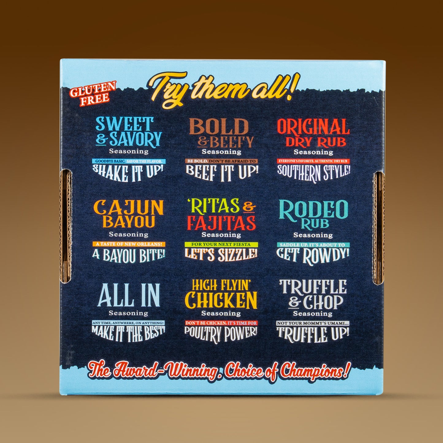 Blues Hog Seasonings BBQ Box  Original, Bold & Beefy & Sweet & Savory Variety Pack - Blues Hog