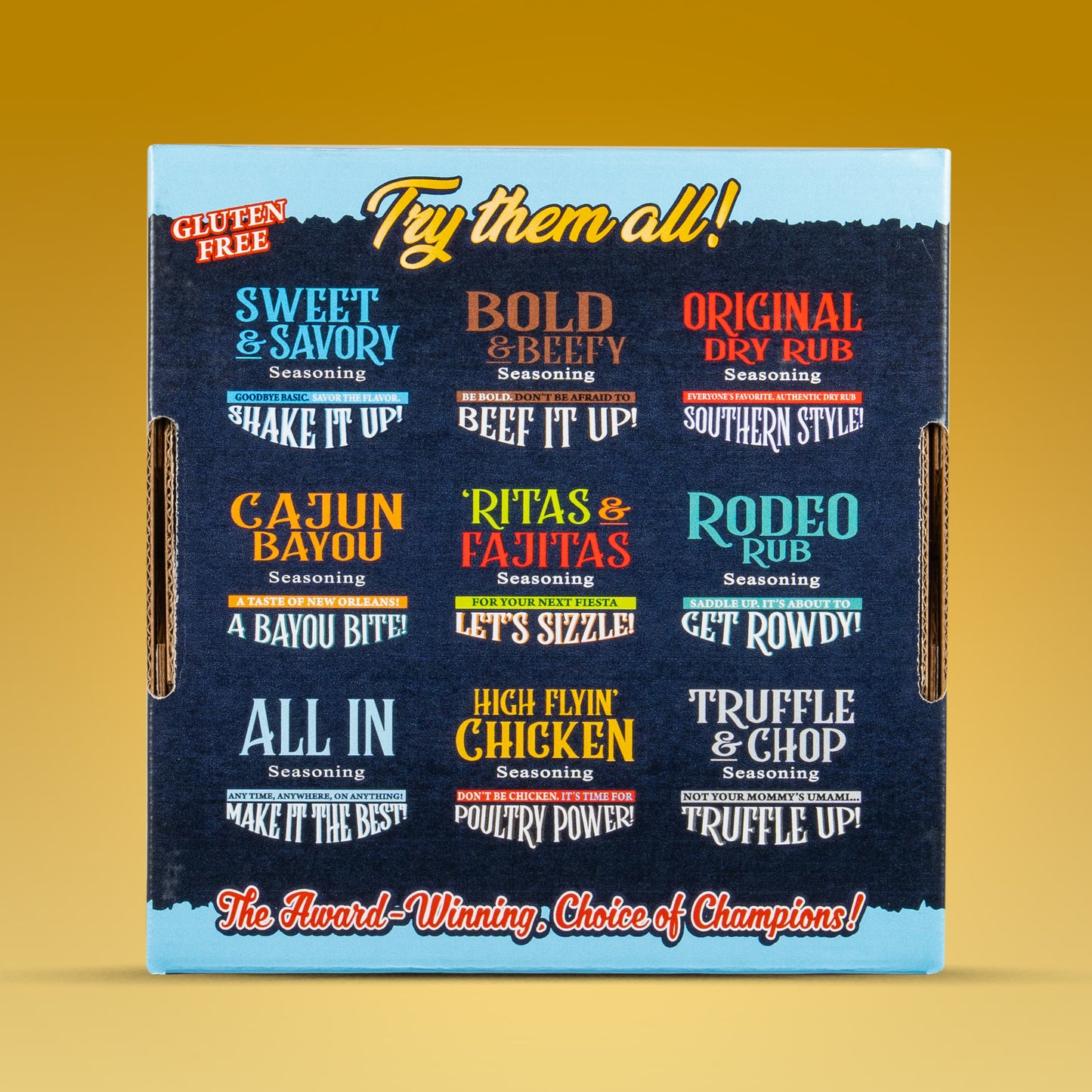 Blues Hog Seasonings BBQ Box  All In, High Flyin' Chicken & Truffle & Chop Variety Pack - Blues Hog